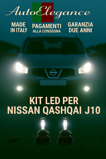 🔥KIT LED H7 6000K Abbaglianti per NISSAN QASHQAI J10 | Bianco CANBUS🔥