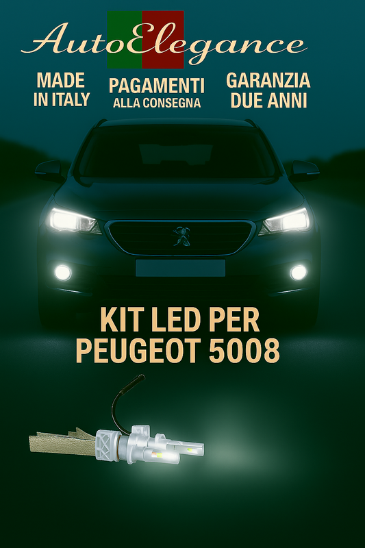 🔥KIT LED H7 6000K Abbaglianti per PEUGEOT 5008 | Bianco CANBUS🔥