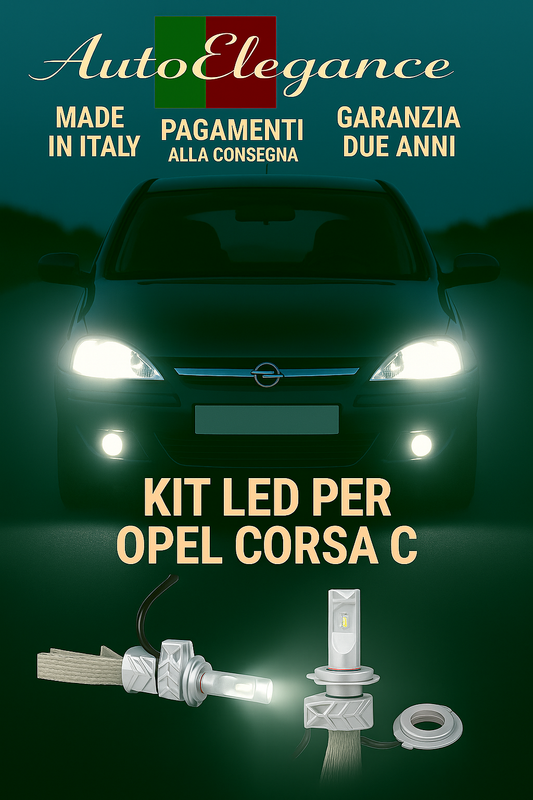 🔥KIT LED H7 6000K Abbaglianti per OPEL CORSA C | Bianco CANBUS🔥