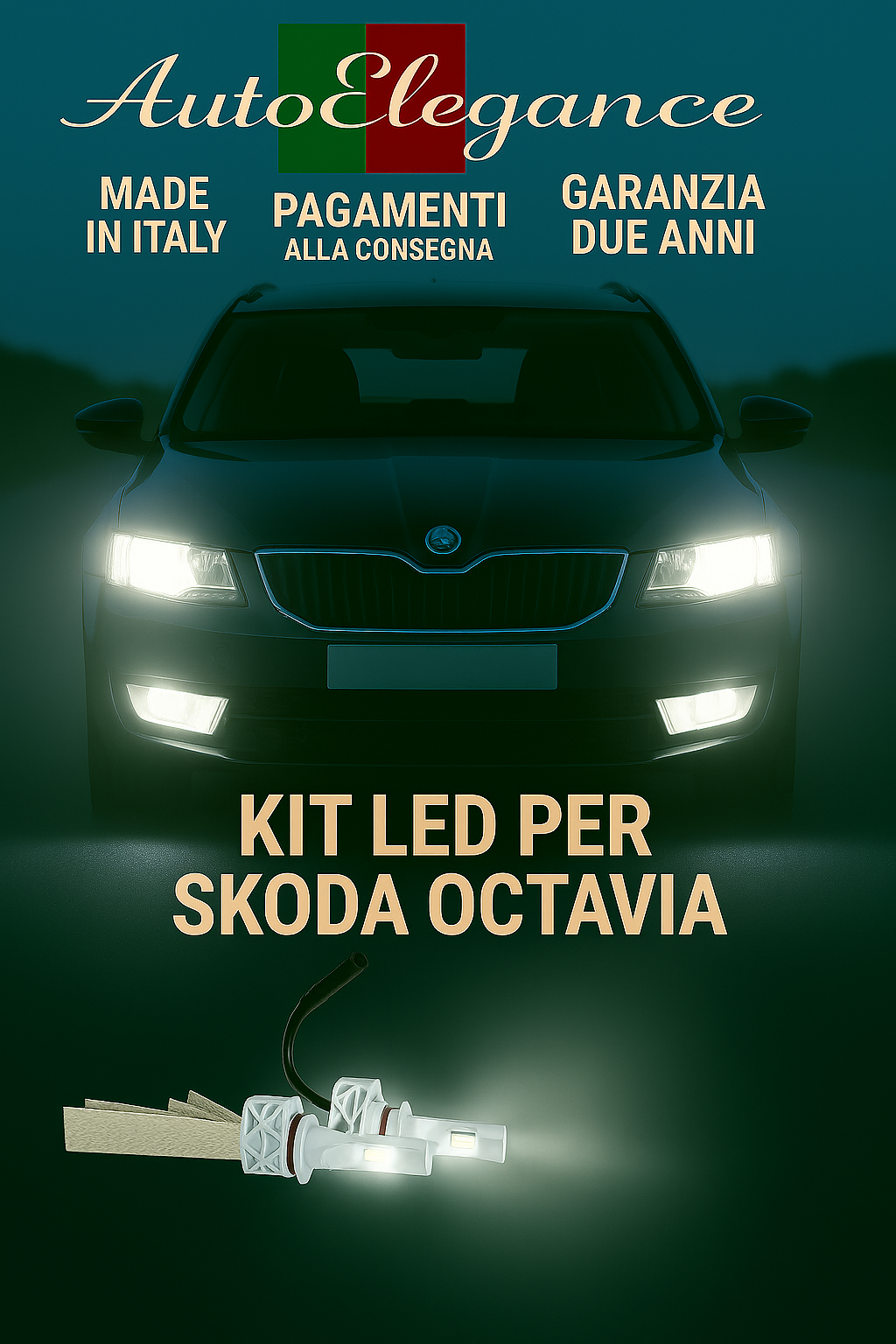 🔥KIT LED H7 6000K Abbaglianti per SKODA OCTAVIA | Bianco CANBUS🔥