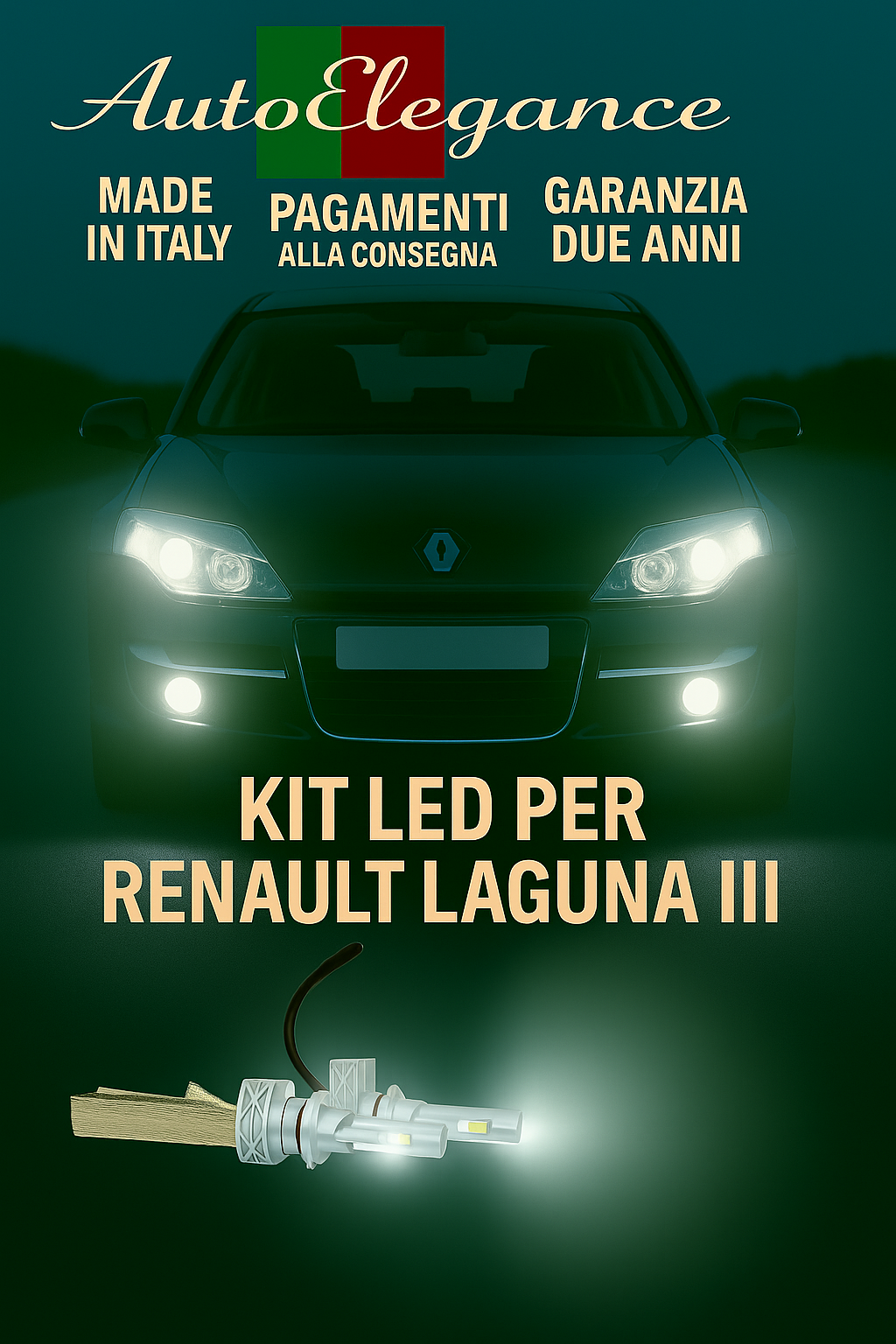 🔥 KIT LED H7 6500K Abbaglianti per RENAULT LAGUNA III | Bianco CANBUS🔥