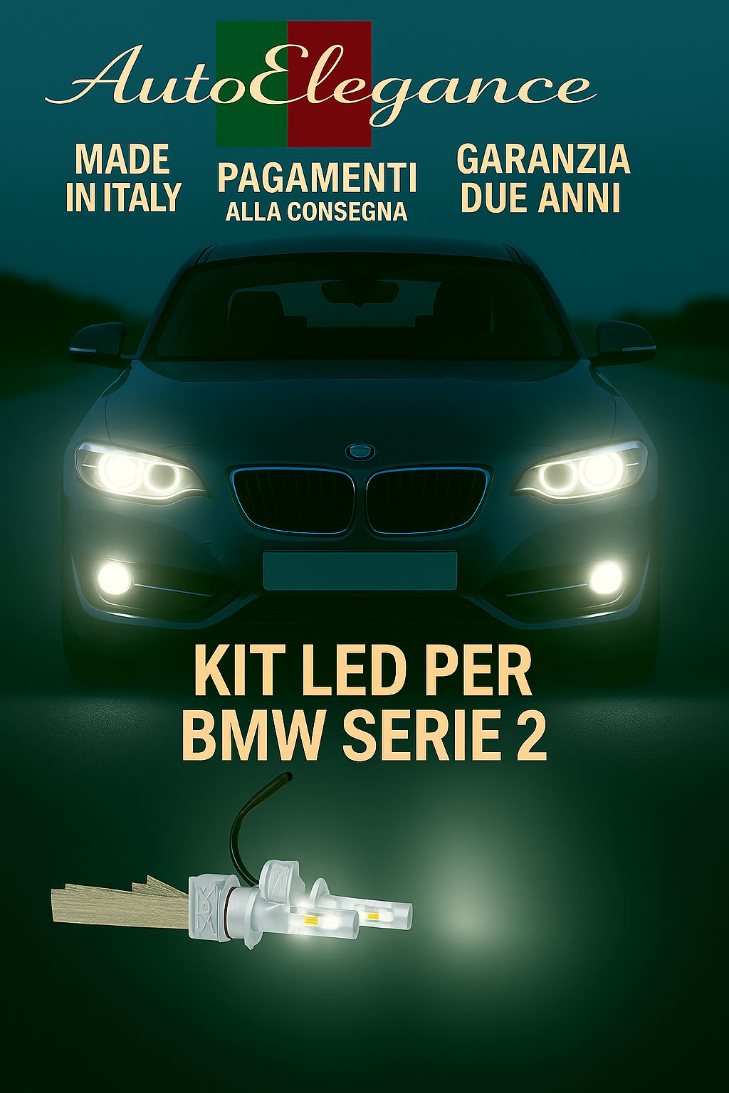 🔥KIT LED H7 6500K Abbaglianti per BMW Serie 2 | Bianco CANBUS🔥