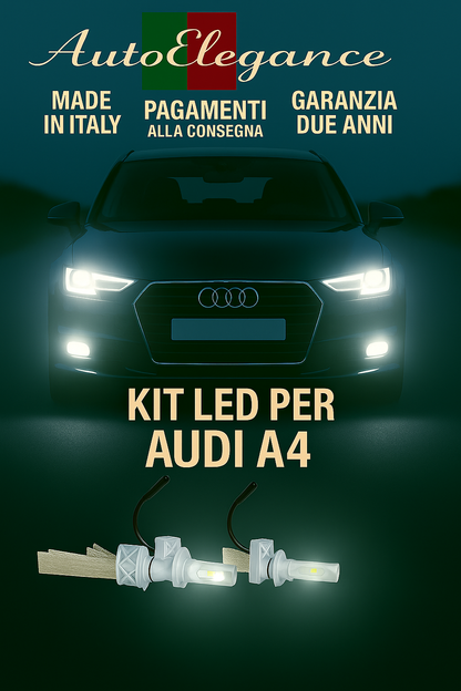 🔥KIT LED H7 6500K Abbaglianti per Audi A4 | Bianco CANBUS🔥