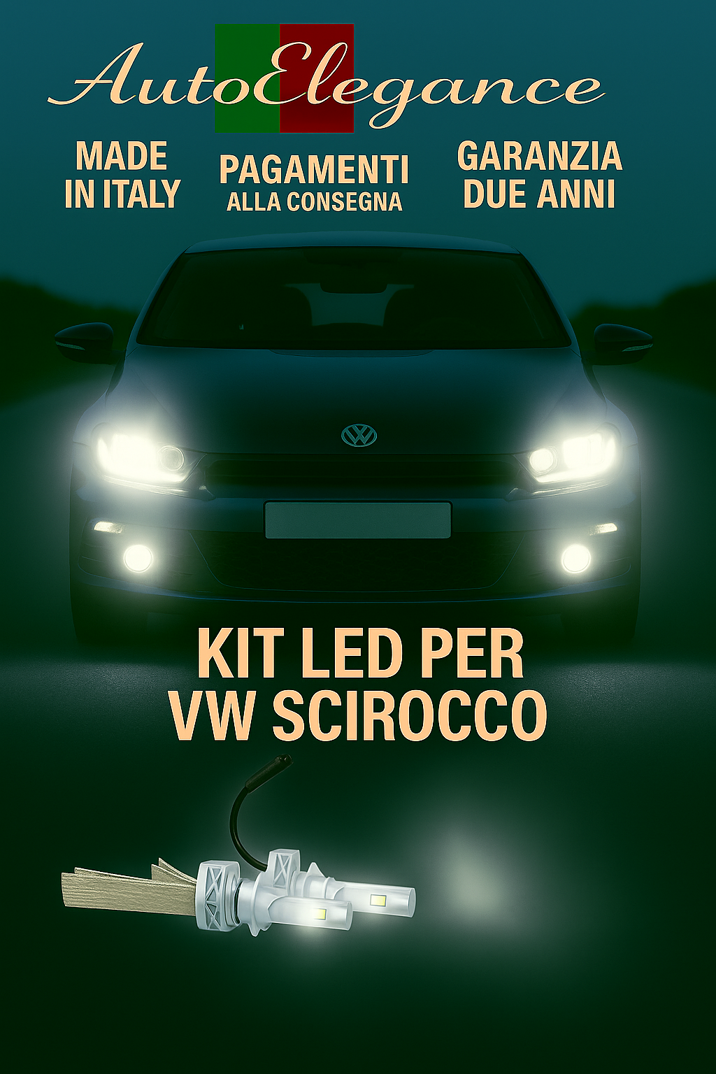 🔥KIT LED H7 6500K Abbaglianti per VW Scirocco | Bianco CANBUS🔥