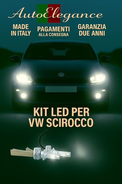 🔥KIT LED H7 6500K Abbaglianti per VW Scirocco | Bianco CANBUS🔥