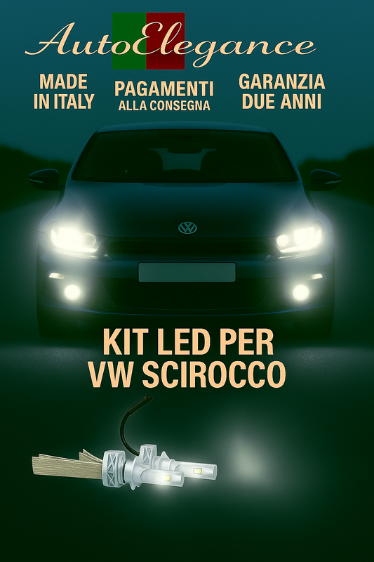 🔥KIT LED H7 6500K Abbaglianti per VW Scirocco | Bianco CANBUS🔥
