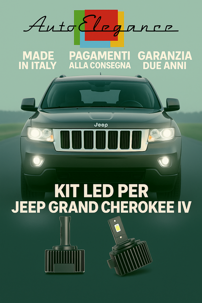 💕 KIT LED D3S 6000K Bianco Jeep Grand Cherokee IV Solo Anabbaglianti 💕