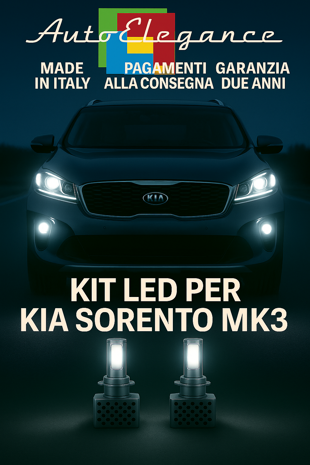 🔥 KIT LED D3S 6000K Anabbaglianti + Fendinebbia per Kia Sorento MK3 🔥
