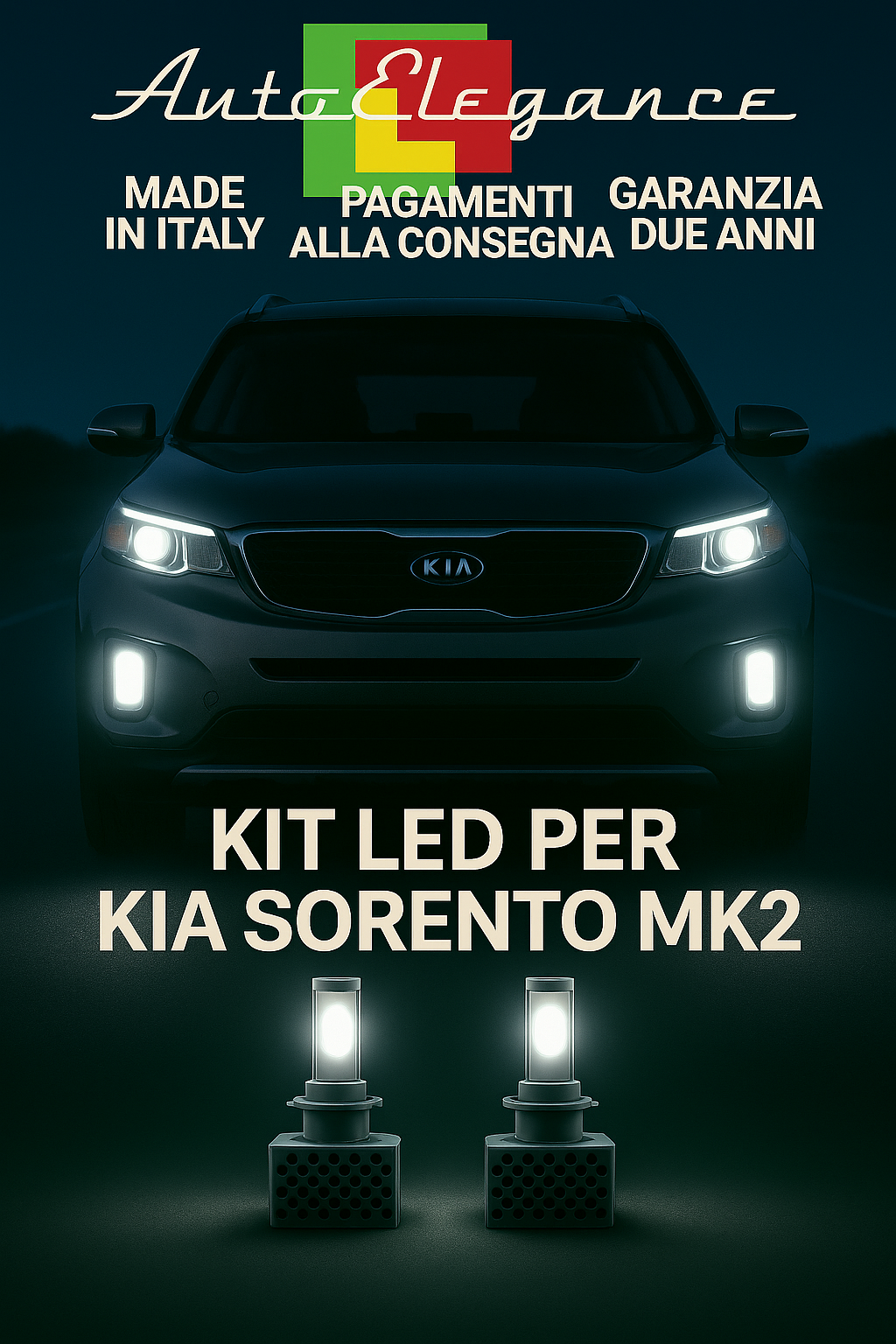 🔥KIT LED D3S 6000K Anabbaglianti + Fendinebbia per Kia Sorento MK2🔥