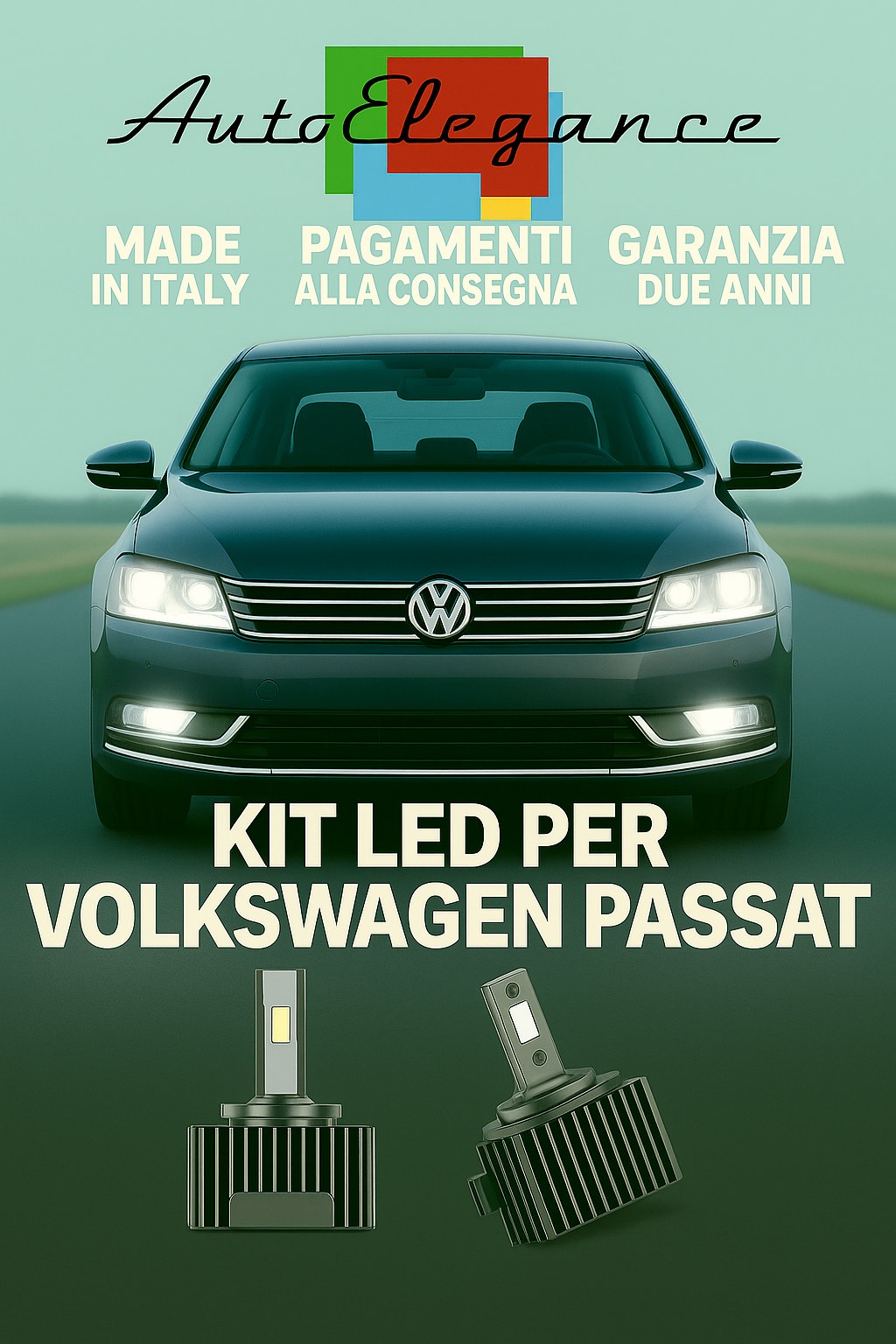 💕 KIT LED D3S 6000K Bianco VW Passat B7 Solo Fari Anabbaglianti Xenon 💕