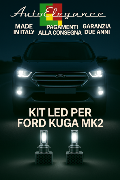 🔥KIT LED D3S 6000K Anabbaglianti + Fendinebbia per Ford Kuga MK2🔥