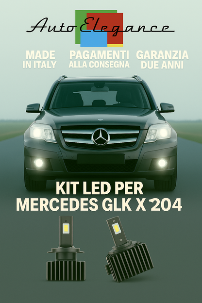 💕 KIT LED D1S 6000K Mercedes GLK X204 Anabbaglianti + Fendinebbia Bianco 💕