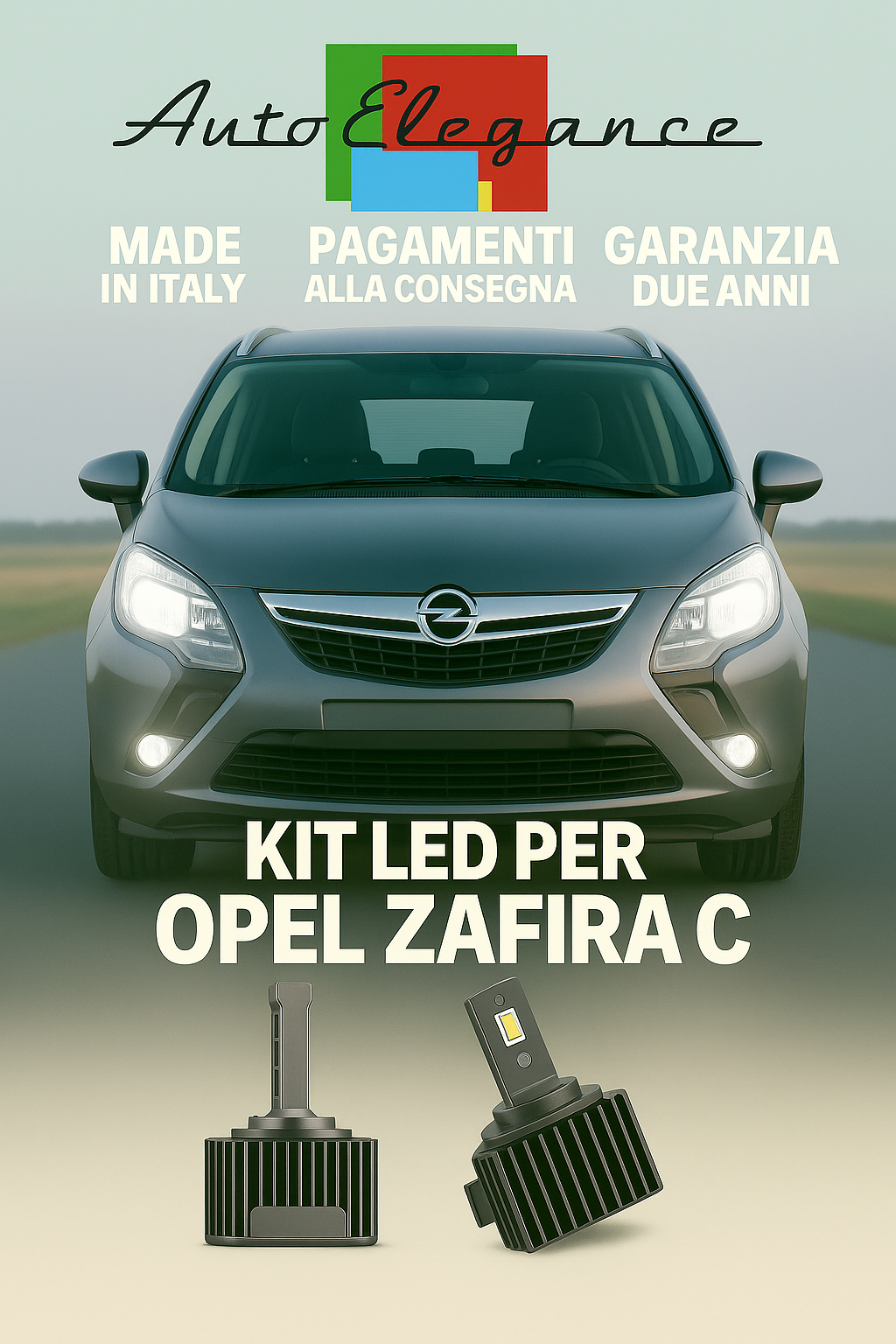 💕 KIT LED D1S 6000K Opel Zafira C Anabbaglianti + Fendinebbia | Bianco 💕