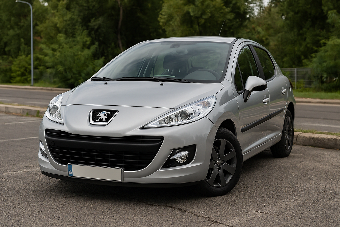 😎FARI ANTERIORI LUCE DIURNA CROMATA ADATTO PER PEUGEOT 207 3D/5D 05.06-06.09😎