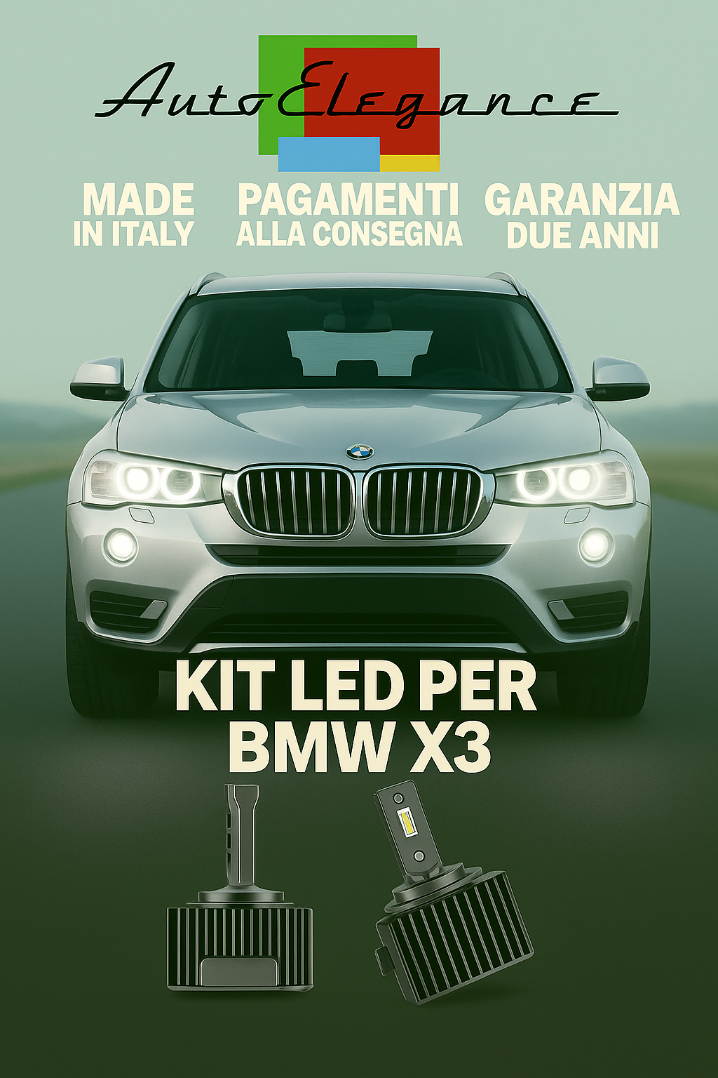 💕 KIT LED D1S 6000K BMW X3 Anabbaglianti + Fendinebbia | Bianco Ghiaccio 💕