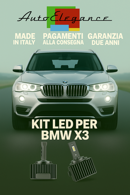 💕 KIT LED D1S 6000K BMW X3 Anabbaglianti + Fendinebbia | Bianco Ghiaccio 💕