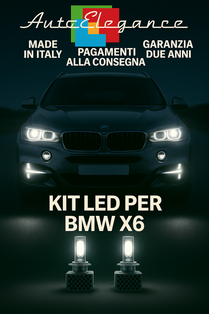 🔥KIT LED D1S 6000K Anabbaglianti + Fendinebbia per BMW X6 | Bianco CANBUS🔥