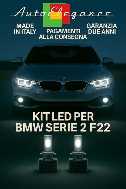 🔥KIT LED D1S 6000K Anabbaglianti + Fendinebbia per BMW Serie 2 F22 🔥