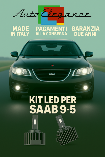 💕 KIT LED D1S 6000K SAAB 9-5 Anabbaglianti + Fendinebbia | Bianco Ghiaccio 💕