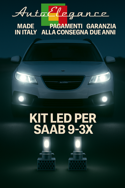 🔥KIT LED D1S 6000K Anabbaglianti + Fendinebbia per SAAB 9-3X | Bianco CANBUS🔥