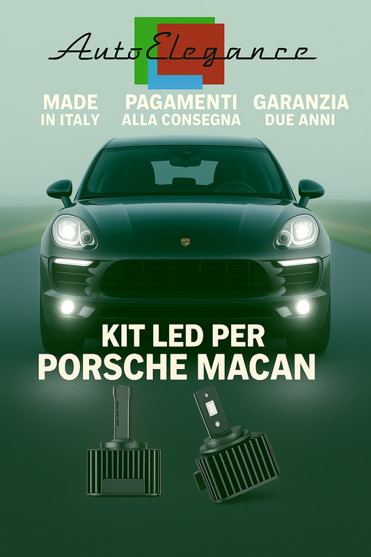 💕 KIT LED D3S 6000K Porsche Macan Anabbaglianti + Fendinebbia Bianco 💕