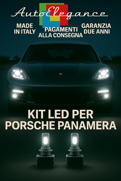 🔥KIT LED D1S 6000K Anabbaglianti + Fendinebbia per Porsche Panamera 🔥