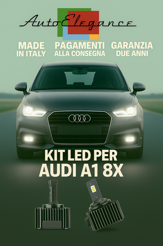 💕 KIT LED D3S 6000K Audi A1 8X Anabbaglianti + Fendinebbia | Bianco Ghiaccio 💕