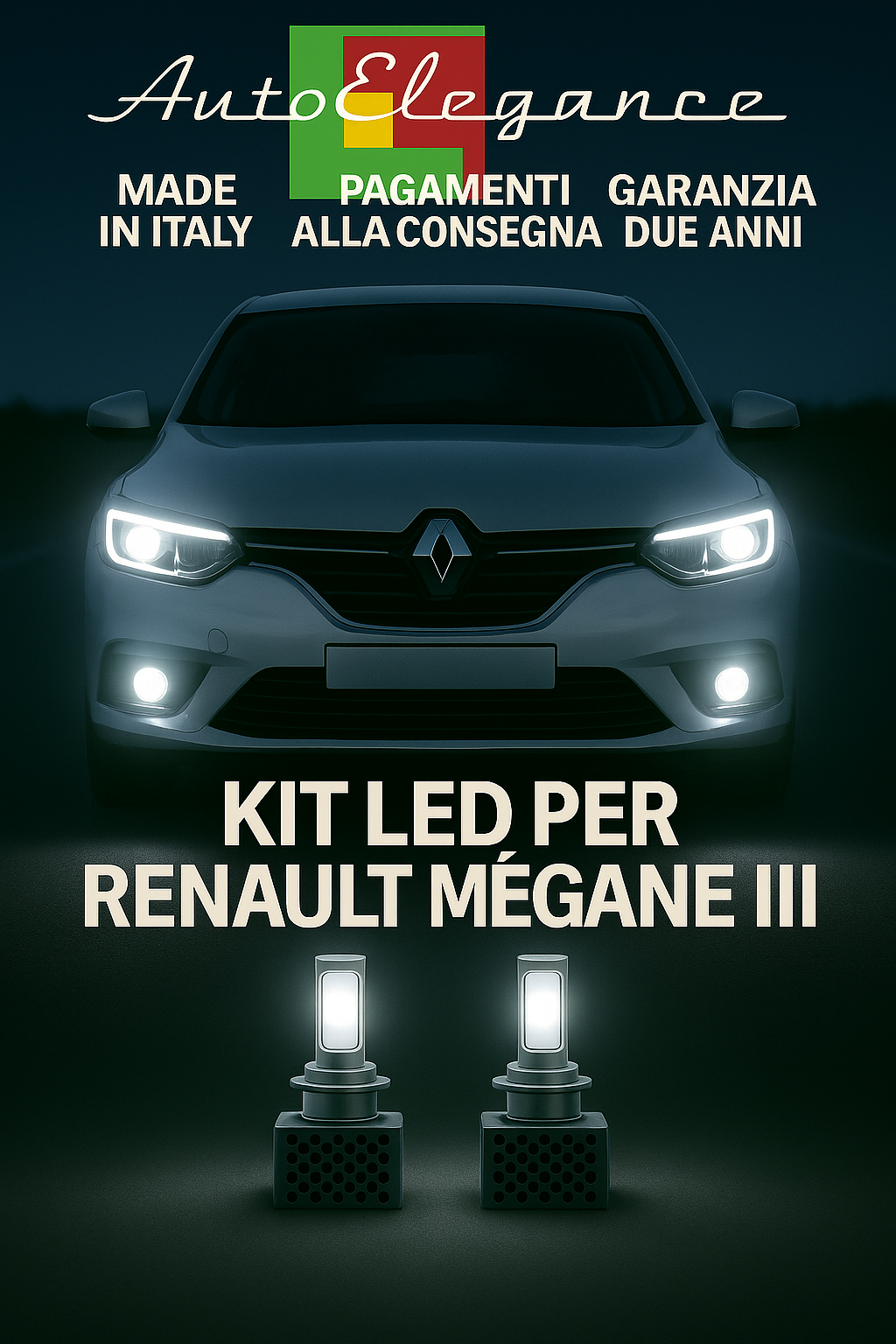 🔥KIT LED D1S 6000K Anabbaglianti per Renault Megane III | Bianco CANBUS🔥