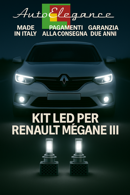 🔥KIT LED D1S 6000K Anabbaglianti per Renault Megane III | Bianco CANBUS🔥