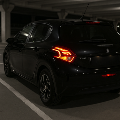 😎FARI POSTERIORI BARRA LED FUMÉ ADATTO PER PEUGEOT 208 12-15😎