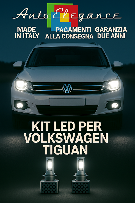 🔥KIT LED D1S 6000K Anabbaglianti + Fendinebbia per VW Tiguan | Bianco CANBUS 🔥