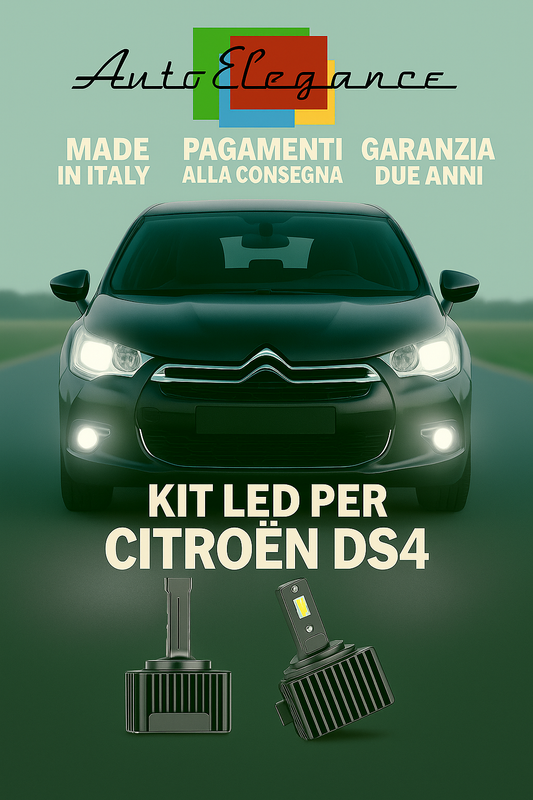 💕 KIT LED D1S 6000K Citroën DS4 Anabbaglianti + Fendinebbia | Bianco 💕