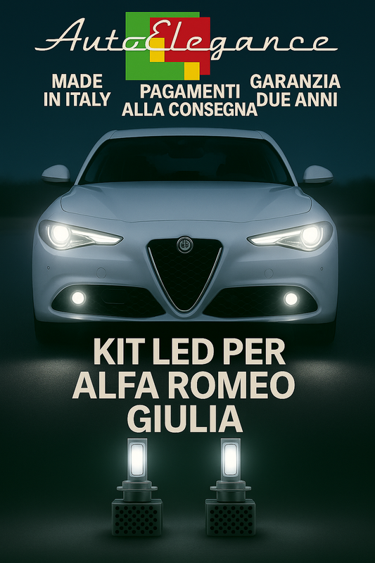🔥KIT LED D5S 6000K Anabbaglianti + Fendinebbia per Alfa Romeo Giulia | Bianco CANBUS🔥