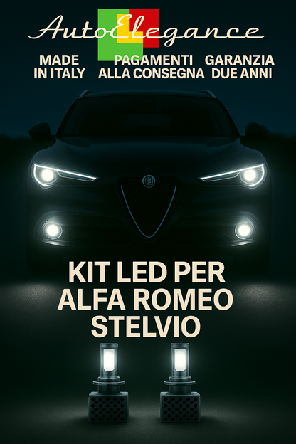 🔥KIT LED D3S 6000K Anabbaglianti + Fendinebbia per Alfa Romeo Stelvio 🔥