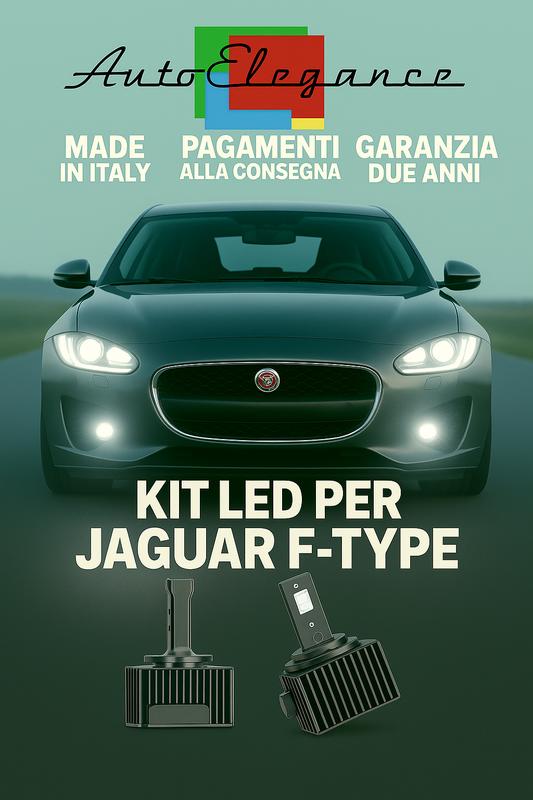 💕 KIT LED D1S 6000K Jaguar F-Type Anabbaglianti + Fendinebbia | Bianco 💕