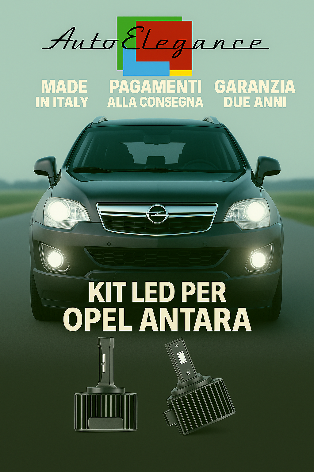 💕 KIT LED D1S 6000K Opel Antara Anabbaglianti + Fendinebbia | Bianco 💕