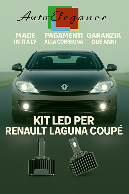 💕 KIT LED D1S 6000K Renault Laguna Coupé Anabbaglianti + Fendinebbia 💕