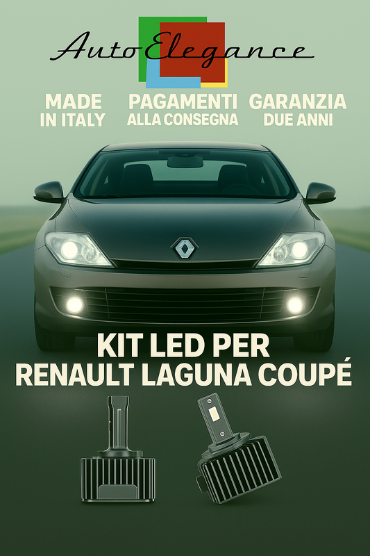 💕 KIT LED D1S 6000K Renault Laguna Coupé Anabbaglianti + Fendinebbia 💕