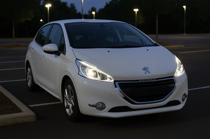 😎FARI ANTERIORI TUBO LUCE CROMATO ADATTO PER PEUGEOT 208 12-15😎