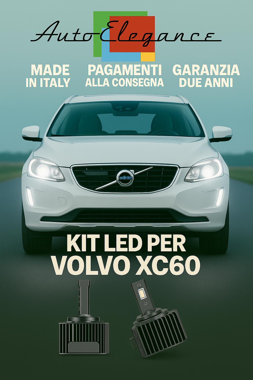 💕 KIT LED D1S 6000K Volvo XC60 Solo Fari Anabbaglianti | Bianco Ghiaccio 💕