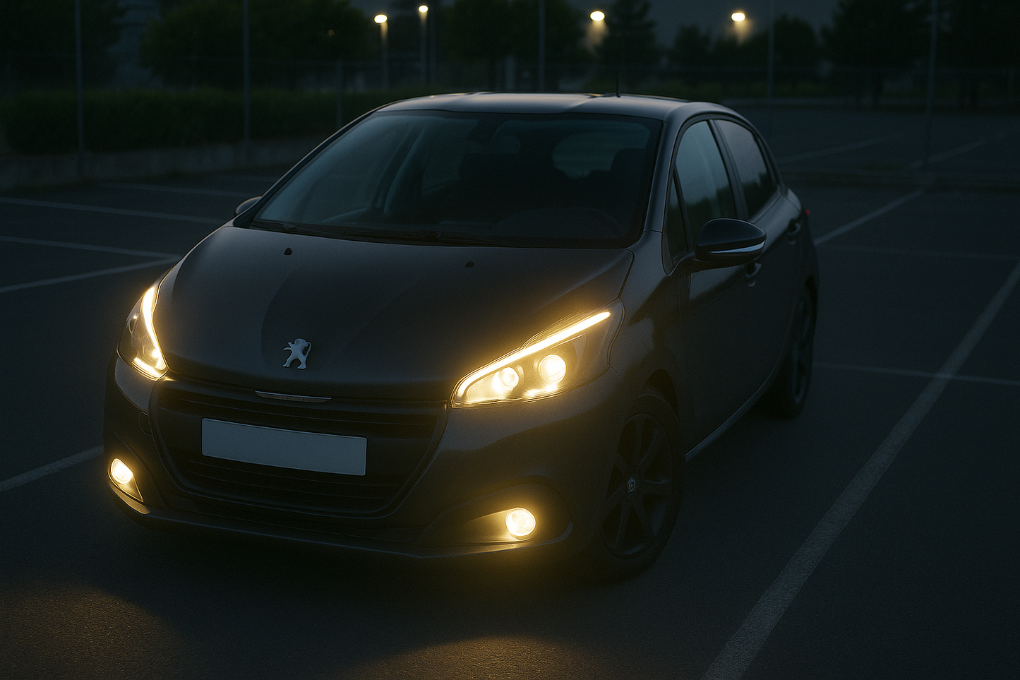 😎FARI ANTERIORI  TUBO OTTICO NERO ADATTO PER PEUGEOT 208 12-15😎