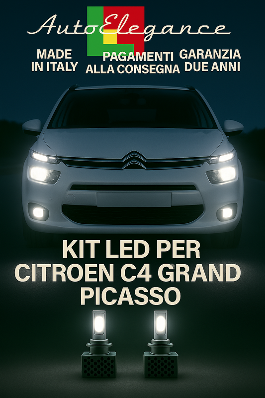 🔥KIT LED D1S 6000K Anabbaglianti + Fendinebbia per Citroën C4 Grand Picasso🔥