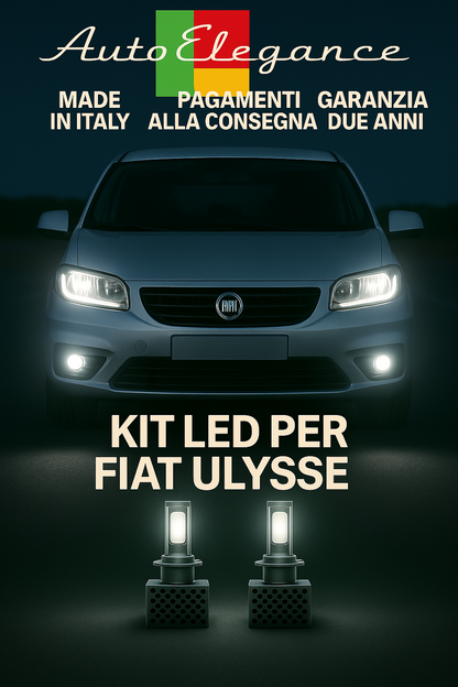 🔥KIT LED D1S 6000K Anabbaglianti + Fendinebbia per Fiat Ulysse  Bianco CANBUS🔥