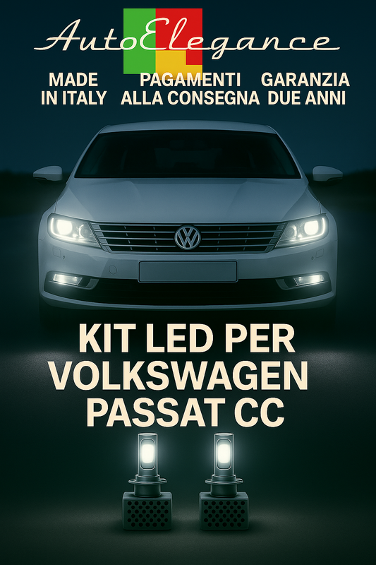 🔥KIT LED D1S 6000K Anabbaglianti + Fendinebbia per VW Passat CC 🔥