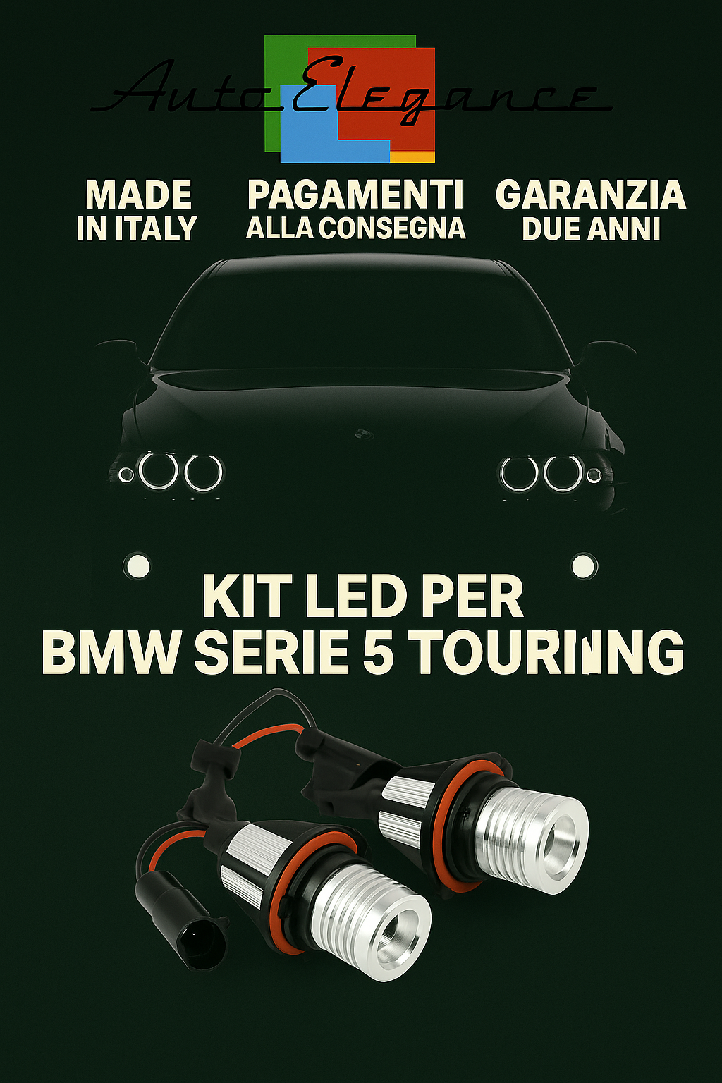 💕 LAMPADE LED Angel Eyes BMW Serie 5 E39 Anelli Bianco 6000K CANBUS 💕