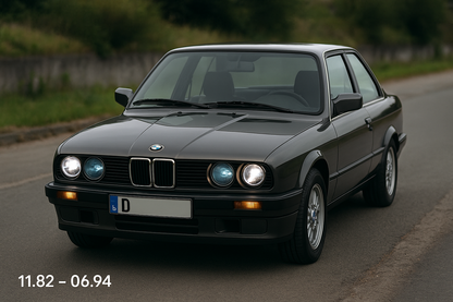 😎FARI ANTERIORI NERI ADATTO PER BMW E30 11.82-06.94😎