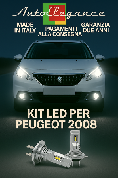 🔥KIT LED H7 6000K Abbaglianti per PEUGEOT 2008 | Bianco CANBUS🔥