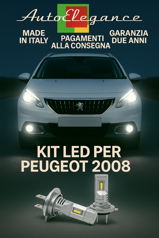 🔥KIT LED H7 6000K Abbaglianti per PEUGEOT 2008 | Bianco CANBUS🔥