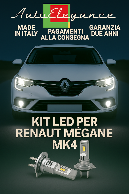 🔥 KIT LED H7 6000K Abbaglianti per RENAULT MEGANE MK4 | Bianco CANBUS🔥
