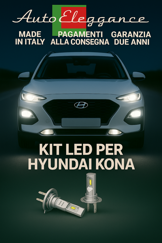 🔥  KIT LED H7 6000K Abbaglianti per HYUNDAI KONA | Bianco CANBUS🔥